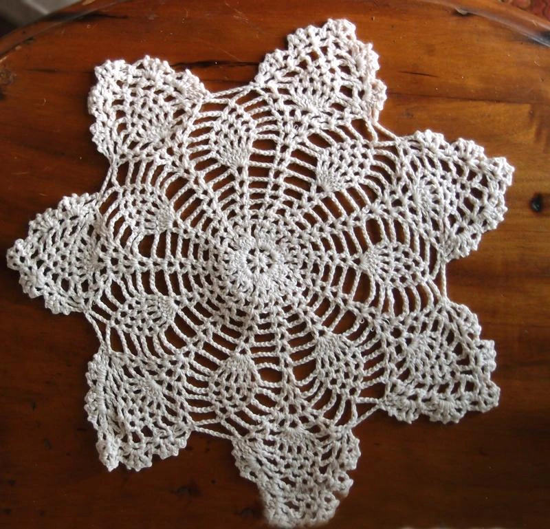 BLOWOUT 11.5" Bloom Shaped Crochet Lace Doily Placemats, Handmade Cotton Doilies - Beige (2 Pack) 5 BLOWOUT 11.5" Bloom Shaped Crochet Lace Doily Placemats, Handmade Cotton Doilies - Beige (2 Pack) - Image 3