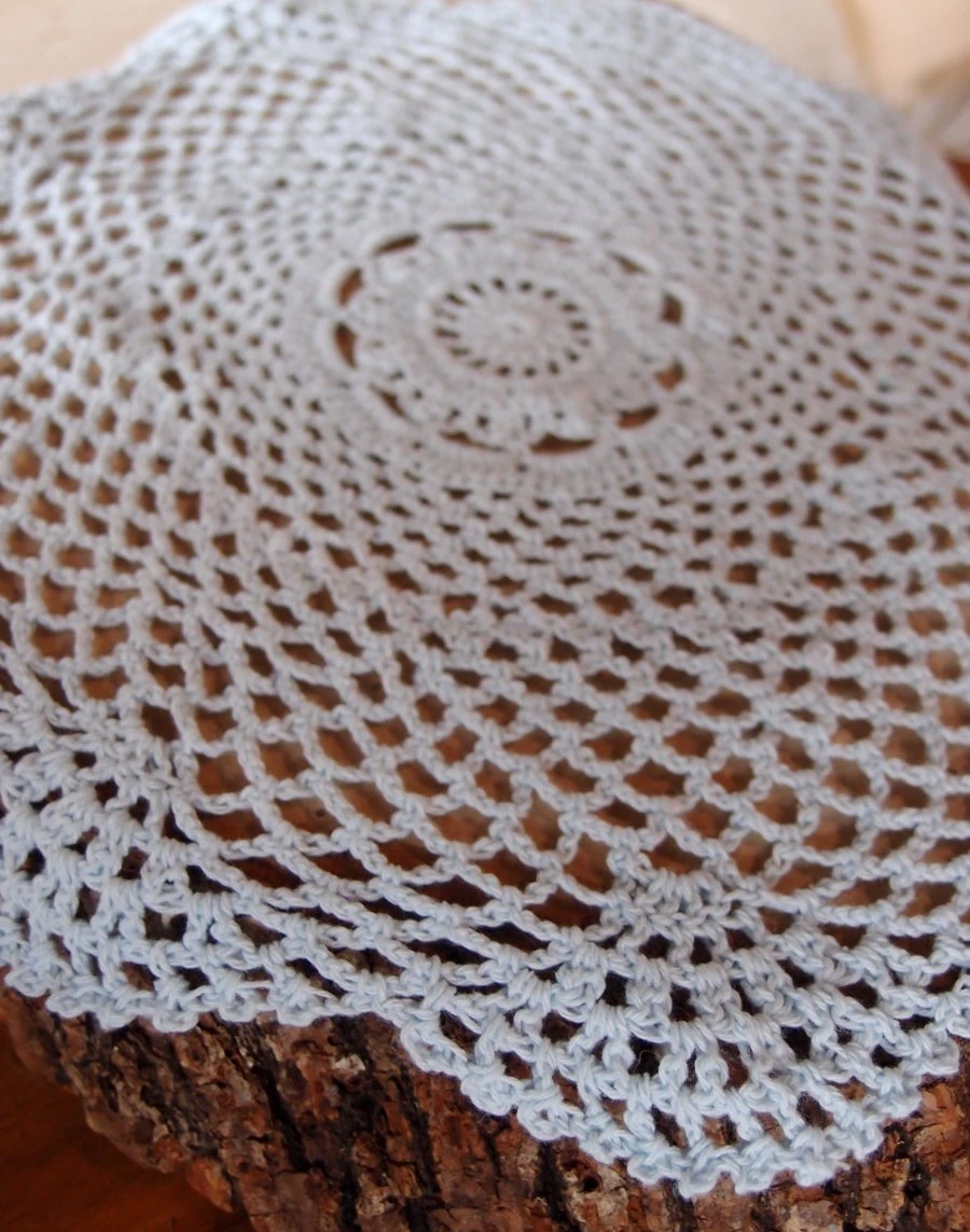 BLOWOUT 11.5" Round Shaped Crochet Lace Doily Placemats, Handmade Cotton Doilies - White (2 Pack) 5 BLOWOUT 11.5" Round Shaped Crochet Lace Doily Placemats, Handmade Cotton Doilies - White (2 Pack) - Image 3