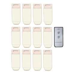 12-Pack + Remote Wireless Remote Controlled Paper Lantern Light Kit, Warm White (Battery Powered)