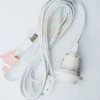 Single Socket White Pendant Light Lamp Cord For Lanterns & Light Bulbs, E26, 15FT, UL Listed, Switch - Electrical Swag Light Kit 1 Single Socket White Pendant Light Lamp Cord For Lanterns & Light Bulbs, E26, 15FT, UL Listed, Switch - Electrical Swag Light Kit -Lights Decor Shop 15 feet white single socket cord kit