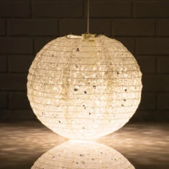 Fantado MoonBright™ 16-LED Hanging Battery Light For Paper Lanterns, White (Battery Powered) -Lights Decor Shop 16 led hanging battery light for lanterns white battery powered 74