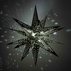 24" Moravian Glossy Silver Multi-Point Paper Star Lantern Lamp, Hanging Wedding & Party Decoration -Lights Decor Shop 24 moravian glossy silver multi point paper star lantern lamp hanging light not included 47