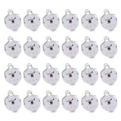 BULK PACK (24) LED Hanging Disk Light For Paper Lanterns, Warm White (Battery Powered)
