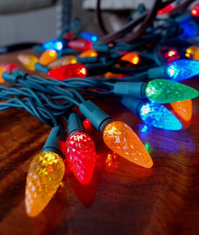 25 Outdoor RGB LED C9 Strawberry String Lights, 16.6FT Green Cord, Weatherproof, Expandable 6 25 Outdoor RGB LED C9 Strawberry String Lights, 16.6FT Green Cord, Weatherproof, Expandable - Image 4