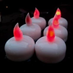 BLOWOUT Floating Waterproof Flameless LED Tea Light Candle - Red (6 PACK)