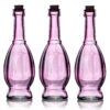 3 Pack | 6.5" Vera Pink Vintage Glass Bottle With Cork - DIY Wedding Flower & Bud Vases