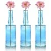 3 Pack | 8.86" Camila Turquoise Vintage Glass Bottle With Cork - DIY Wedding Flower Bud Vases -Lights Decor Shop 3 pack turquoise vintage glass bottle camila flower vase 4c584f39 a546 4a61 ba74 780f27f9c9a1
