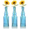 3 Pack | 6.5" Ella Turquoise Vintage Glass Bottle With Cork - DIY Wedding Flower Bud Vases -Lights Decor Shop 3 pack turquoise vintage glass bottle ella flower vase 34449a43 d593 4a9e b664 78c193c28702