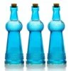 3 Pack | 6.6" Savannah Turquoise Clear Vintage Glass Bottle With Cork - DIY Wedding Flower Bud Vases -Lights Decor Shop 3 pack turquoise vintage glass bottle savannah flower vase 6fc07b76 eea9 49db 96a5 f23ed16c109c
