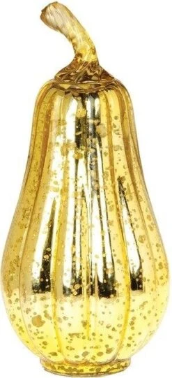 BLOWOUT Gold Mercury Glass Tabletop Gourd