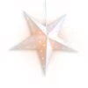 LANTERN + CORD + BULB | 20" White Weatherproof Star Lantern Light Lamp, Hanging Decoration -Lights Decor Shop 5pointlit75 d05beac0 4f87 49a5 8269 24981e689724