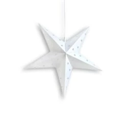 16 Inch White Weatherproof Star Lantern Lamp, Hanging Decoration (Shade Only)