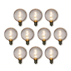 10-Pack Warm White .5-Watt LED G40 Globe Light Bulb, Shatterproof, E12 Candelabra Base