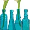 Turquoise Blue Madison Glass Bottle Set 2 Turquoise Blue Madison Glass Bottle Set -Lights Decor Shop CG91 4 turquoise vintage bottle set 02548 daaa2cd8 4df1 4532 b1bd 60c5062957ff