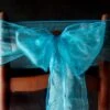 BLOWOUT Turquoise Organza Chair Sashes (9FT, 10 PACK) 1 BLOWOUT Turquoise Organza Chair Sashes (9FT, 10 PACK) -Lights Decor Shop CHRSOG TU turquoise blue chair sash table runner square 414f9ee3 5b34 43d9 b397 49e08dae5c88