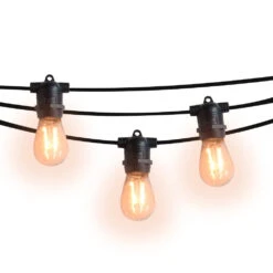 BLOWOUT (CORD ONLY) 15 Socket Outdoor Commercial String Light Set, 31 FT Black Cord, Weatherproof -Lights Decor Shop CSC 1114 1fab7bdd bd2b 43de b9d7 858086975e43
