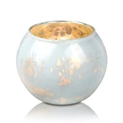 BLOWOUT Vintage Mercury Glass Globe Holder (3-Inch, Mary Design, Pearl White) - For Use With Tea Lights - Home Decor, Parties And Wedding Decorations -Lights Decor Shop DSC 0663 96670aa7 5c4a 4820 80ec 0066d7f789cf