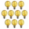 10-PACK Yellow LED Filament G40 Globe Shatterproof Energy Saving Color Light Bulb, Dimmable, 1W,E12 Candelabra Base 2 10-PACK Yellow LED Filament G40 Globe Shatterproof Energy Saving Color Light Bulb, Dimmable, 1W,E12 Candelabra Base -Lights Decor Shop G40YELLOW
