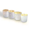 Best Of Show Mercury Glass Tealight Votive Candle Holders (Pearl White, Set Of 4, Assorted Styles) - For Weddings, Events, Parties, And Home Décor, Ideal Housewarming Gift -Lights Decor Shop GS07PR