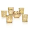 Showcase Vintage Mercury Glass Votive Tea Light Candle Holders - Gold (6 PACK, Assorted Designs) 1 Showcase Vintage Mercury Glass Votive Tea Light Candle Holders - Gold (6 PACK, Assorted Designs) -Lights Decor Shop GS33GD