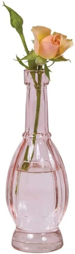 Shabby Chic Pink Vintage Glass Bottles Set - (5 Pack, Assorted Designs) -Lights Decor Shop GSBTL10 PK 7ab99201 0db7 42e3 958a f9dbac776602