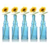 5 Pack - 6.5" Ella Turquoise Vintage Glass Bottle With Cork - DIY Wedding Flower Bud Vases -Lights Decor Shop GSBTL3 TU 5