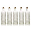 5 Pack - 6.5" Aria Clear Vintage Glass Bottle With Cork - DIY Wedding Flower Bud Vases -Lights Decor Shop GSBTL4 CL 5