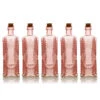 5 Pack - 6.5" Aria Pink Vintage Glass Bottle With Cork - DIY Wedding Flower Bud Vases -Lights Decor Shop GSBTL4 PK 5