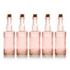 5 Pack - 6.6" Calista Pink Vintage Glass Bottle With Cork - DIY Wedding Flower Bud Vases -Lights Decor Shop GSBTL6 PK 5
