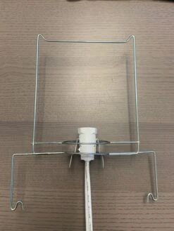 Cylinder Corded Table Top Lantern Lamp Kit W/ Light Bulb, Fine Lines -Lights Decor Shop IMG 2736