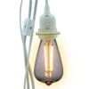CORD + Shatterproof Bulb | White Pendant Light Lamp Cord Combo Kit, Switch, ST64 Warm White Bulb 2 CORD + Shatterproof Bulb | White Pendant Light Lamp Cord Combo Kit, Switch, ST64 Warm White Bulb -Lights Decor Shop Indoor wht