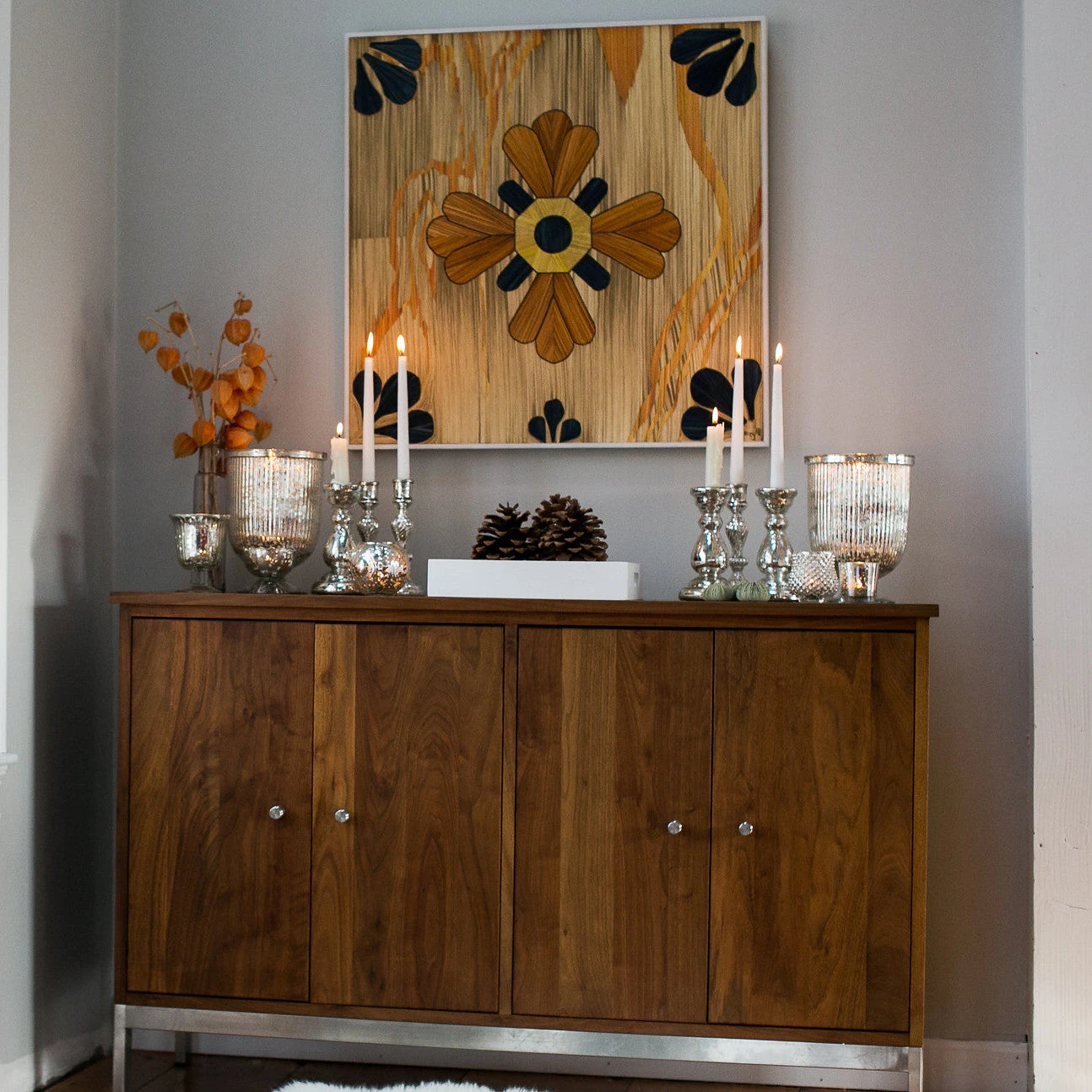 Vintage Mercury Glass Vase And Candle Holder (3.25-Inches, Small Josephine Design, Silver) - Use With Tea Lights - For Home Décor, Parties And Weddings 5 Vintage Mercury Glass Vase And Candle Holder (3.25-Inches, Small Josephine Design, Silver) - Use With Tea Lights - For Home Décor, Parties And Weddings - Image 3