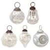 5 Pack | Silver Shabby Chic Assorted Ornaments Set - Great Gift Idea, Vintage-Style Decorations For Christmas, Special Occasions, Home Decor And Parties -Lights Decor Shop OR04SV