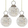 3-PACK | 2" Silver Mona Mercury Glass Lined Ball Ornament Christmas Decoration -Lights Decor Shop OR82SV 3