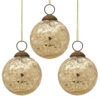 3-PACK | 3" Gold Lana Mercury Crackle Ball Glass Ornament Christmas Tree Decoration -Lights Decor Shop OR93GD 3 58d7e587 f42d 4af1 9c01 56bac456713d