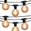 25 Socket Outdoor Commercial String Light Set, Shatterproof LED Bulbs, 29 FT Black Cord W/ E12 C7 Base, Weatherproof -Lights Decor Shop OUTE12 2 16 50 BK EYC7G40PSF1 2 c6a42f6a 7d36 43bc 80dd 4fc47921d25b