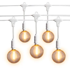 50 Socket Suspended Outdoor Commercial String Light Set, Shatterproof LED Bulbs, 54 FT White Cord W/ E12 C7 Base, Weatherproof 10 50 Socket Suspended Outdoor Commercial String Light Set, Shatterproof LED Bulbs, 54 FT White Cord W/ E12 C7 Base, Weatherproof -Lights Decor Shop OUTWE12G40 1 672a4e5d 69ee 4c6f a19b 1dcf3d7e2a1c