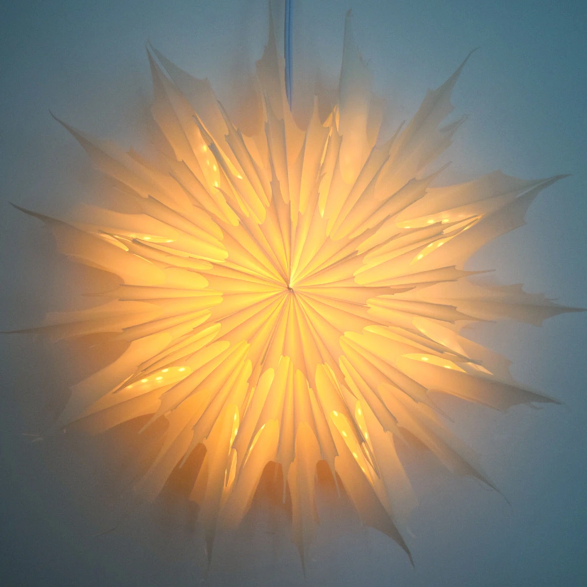 32" White Sleet Snowflake Lantern Pizzelle Design - Great With Or Without Lights - Ideal For Holiday And Snowflake Decorations, Weddings, Parties, And Home Decor 5 32" White Sleet Snowflake Lantern Pizzelle Design - Great With Or Without Lights - Ideal For Holiday And Snowflake Decorations, Weddings, Parties, And Home Decor - Image 3