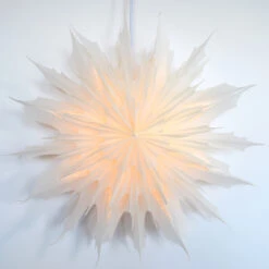 32" White Sleet Snowflake Lantern Pizzelle Design - Great With Or Without Lights - Ideal For Holiday And Snowflake Decorations, Weddings, Parties, And Home Decor 13 32" White Sleet Snowflake Lantern Pizzelle Design - Great With Or Without Lights - Ideal For Holiday And Snowflake Decorations, Weddings, Parties, And Home Decor -Lights Decor Shop SD 081MAIN