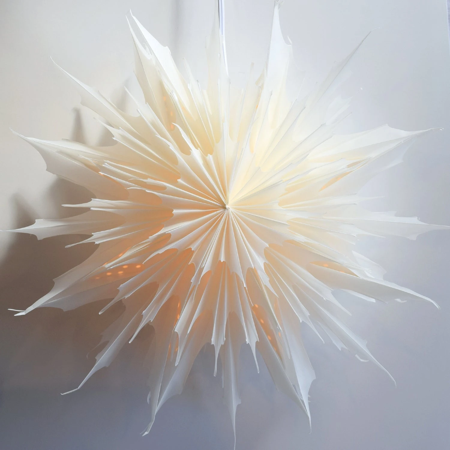 32" White Sleet Snowflake Lantern Pizzelle Design - Great With Or Without Lights - Ideal For Holiday And Snowflake Decorations, Weddings, Parties, And Home Decor 3 32" White Sleet Snowflake Lantern Pizzelle Design - Great With Or Without Lights - Ideal For Holiday And Snowflake Decorations, Weddings, Parties, And Home Decor