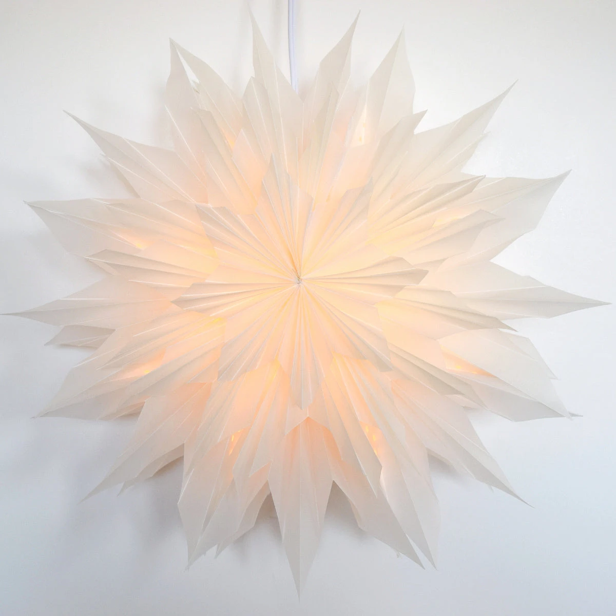 32" White Apricity Snowflake Lantern Pizzelle Design - Great With Or Without Lights - Ideal For Holiday And Snowflake Decorations, Weddings, Parties, And Home Decor 8 32" White Apricity Snowflake Lantern Pizzelle Design - Great With Or Without Lights - Ideal For Holiday And Snowflake Decorations, Weddings, Parties, And Home Decor - Image 6