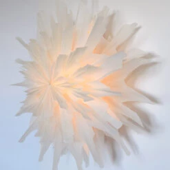 24" White Icicle Snowflake Lantern Pizzelle Design - Great With Or Without Lights - Ideal For Holiday And Snowflake Decorations, Weddings, Parties, And Home Decor -Lights Decor Shop SD 084ALT edef3bbc 1371 4720 8ed8 d5ffa05b8f61