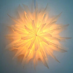 32" White Icicle Snowflake Lantern Pizzelle Design - Great With Or Without Lights - Ideal For Holiday And Snowflake Decorations, Weddings, Parties, And Home Decor 12 32" White Icicle Snowflake Lantern Pizzelle Design - Great With Or Without Lights - Ideal For Holiday And Snowflake Decorations, Weddings, Parties, And Home Decor -Lights Decor Shop SD 084DARKALT