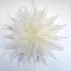 24" White Icicle Snowflake Lantern Pizzelle Design - Great With Or Without Lights - Ideal For Holiday And Snowflake Decorations, Weddings, Parties, And Home Decor -Lights Decor Shop SD 084UNLIT 504a0df3 d9e9 4d8f 979f 0da7f112c5bb