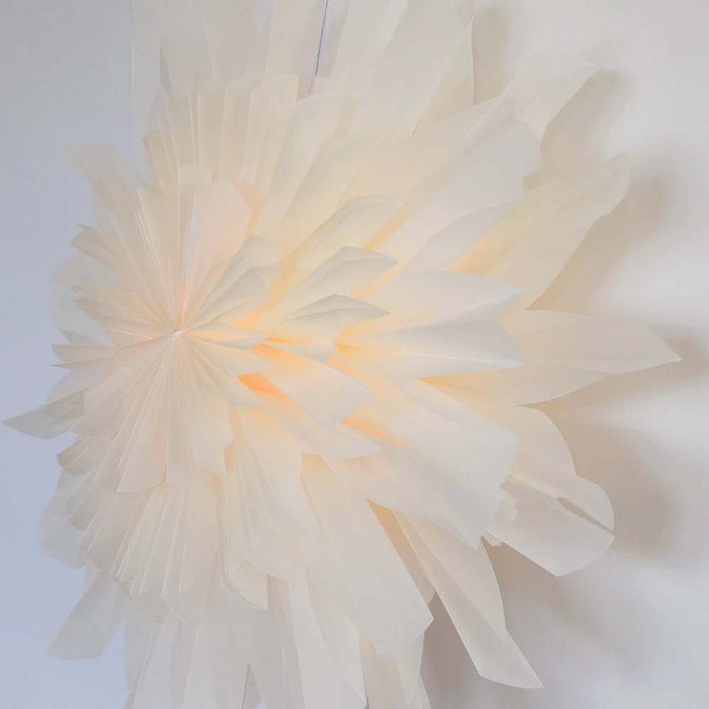 32" White Snowfall Snowflake Lantern Pizzelle Design - Great With Or Without Lights - Ideal For Holiday And Snowflake Decorations, Weddings, Parties, And Home Decor 8 32" White Snowfall Snowflake Lantern Pizzelle Design - Great With Or Without Lights - Ideal For Holiday And Snowflake Decorations, Weddings, Parties, And Home Decor - Image 6