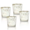 4-PACK | 2.5" Silver Mercury Glass Votive Tea Light Candle Holder