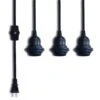 BULK PACK (6) Triple Socket Pendant Light Cord Kits For Lanterns (E26, 19FT, Switch, Black) -Lights Decor Shop blacksocket 1 ac87dd05 f536 46a3 950d a3f3977fd243