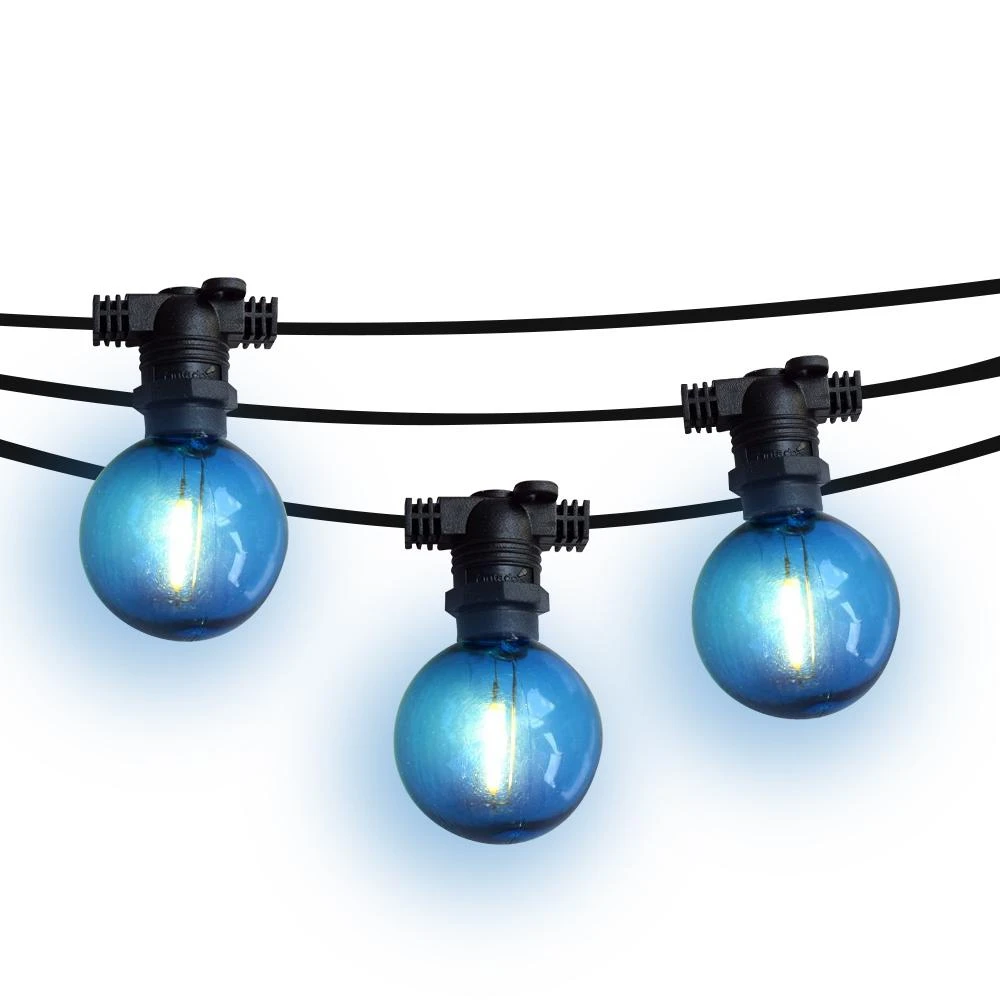 50 Socket Multi-Color Socket Outdoor Commercial String Light Set, 54 FT Black Cord W/ 1-Watt Shatterproof LED Bulbs, Weatherproof 16 50 Socket Multi-Color Socket Outdoor Commercial String Light Set, 54 FT Black Cord W/ 1-Watt Shatterproof LED Bulbs, Weatherproof - Image 14