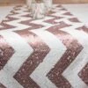 BLOWOUT Chevron Sequin Table Runner - Copper Pink & White (12 X 108) -Lights Decor Shop chevron sequin table runner pink 73ec8c21 9c75 4ded 9536 35c1e60922c6