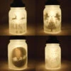 Decorative Christmas Holiday Frosted White Pendant Light Mason Jar Luminaries Set (4 PACK) -Lights Decor Shop christmas holiday pendant frosted mason jar lights set white